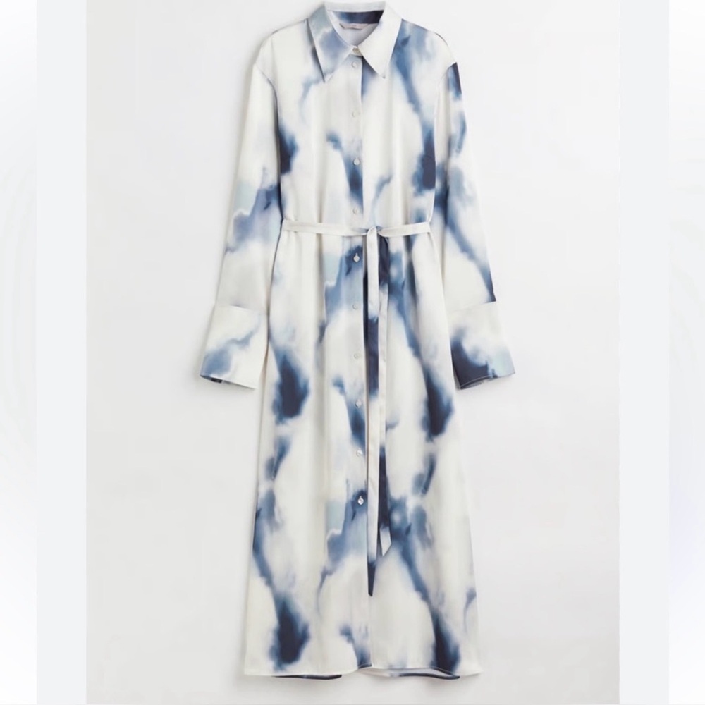 H&M Silver Satin Dress